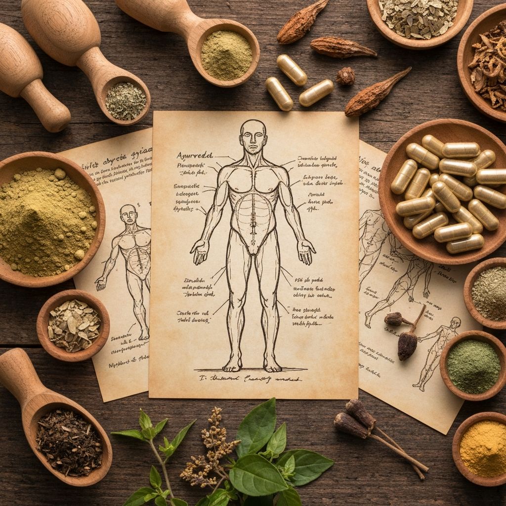 Ancient Ayurvedic herbs and texts